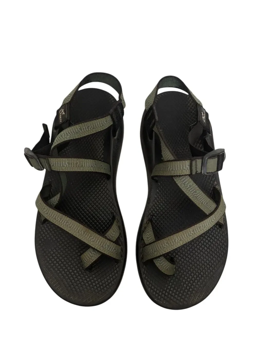 Chaco Sandals Mens 11 Olive Green Z/2 Classic Sport Toe Loop Vibram Adjustable